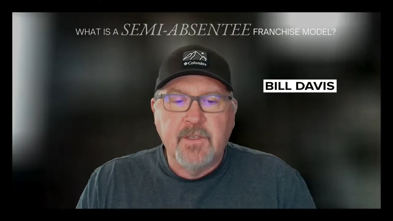 Beau asking 'what is a semi absentee franchise model' on screen