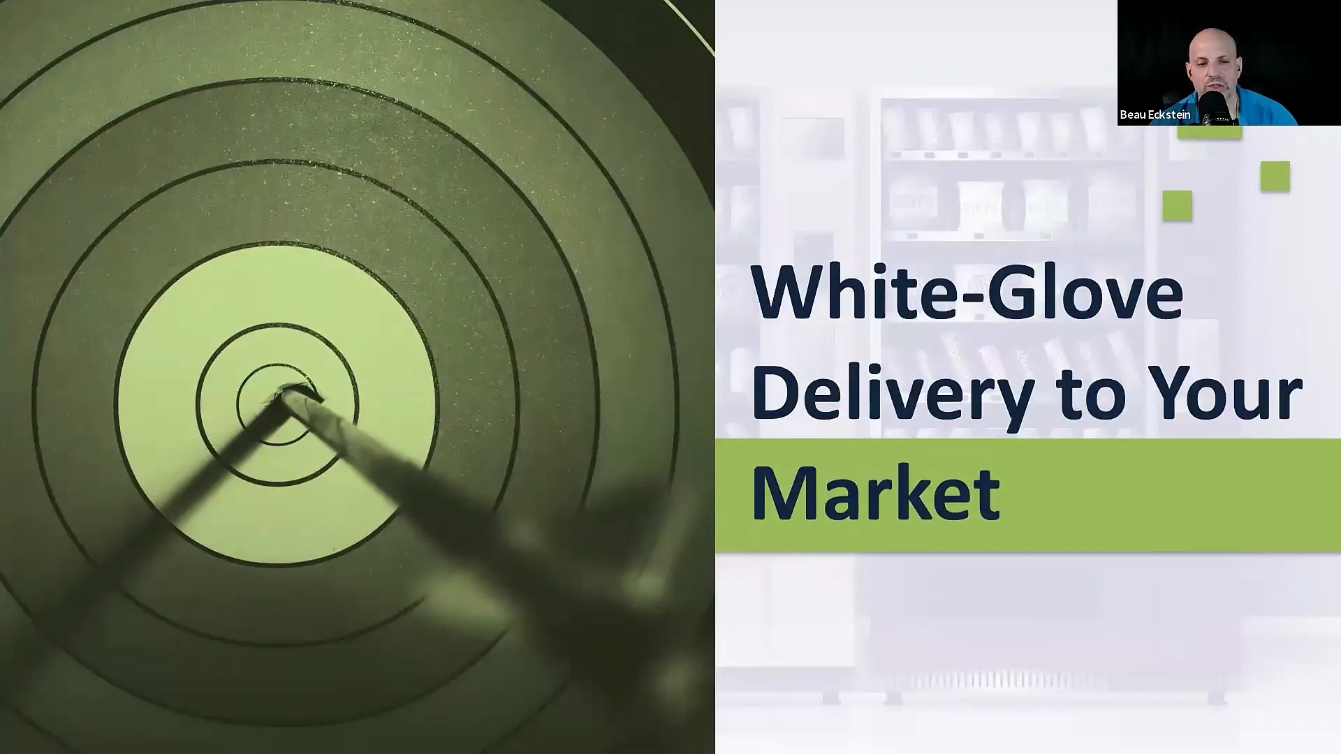 White glove delivery and installation of vending machines