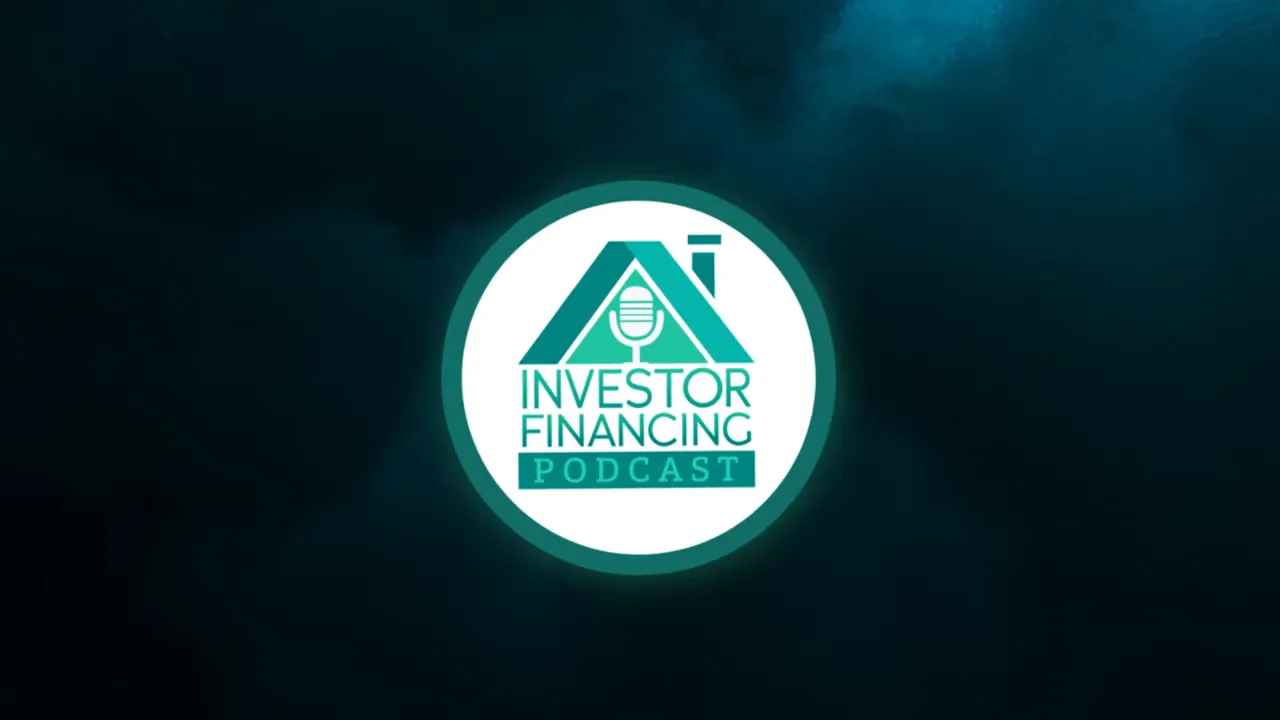 Investor Financing Podcast logo centered on a dark teal background.