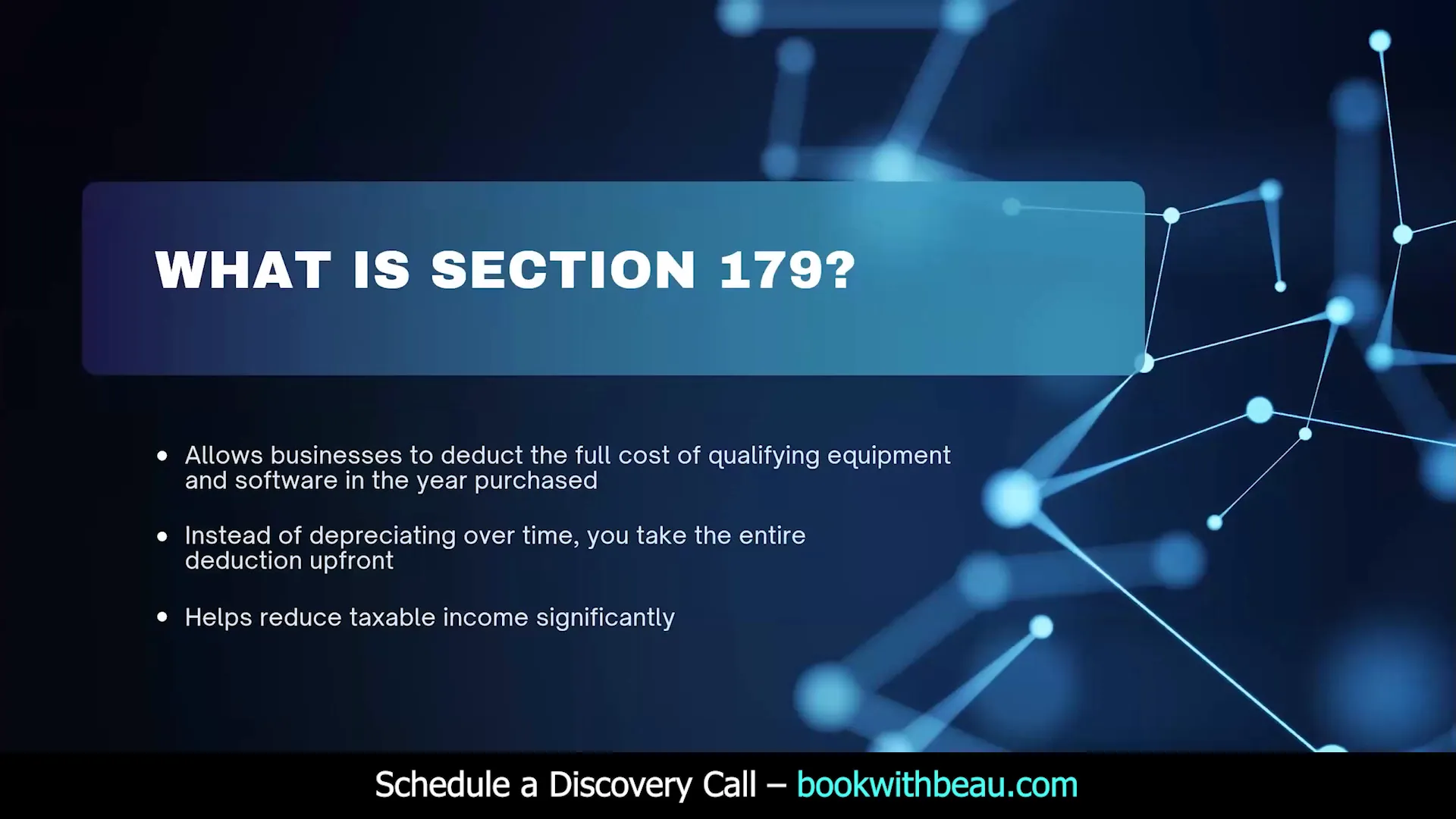 Section 179 tax deduction explanation