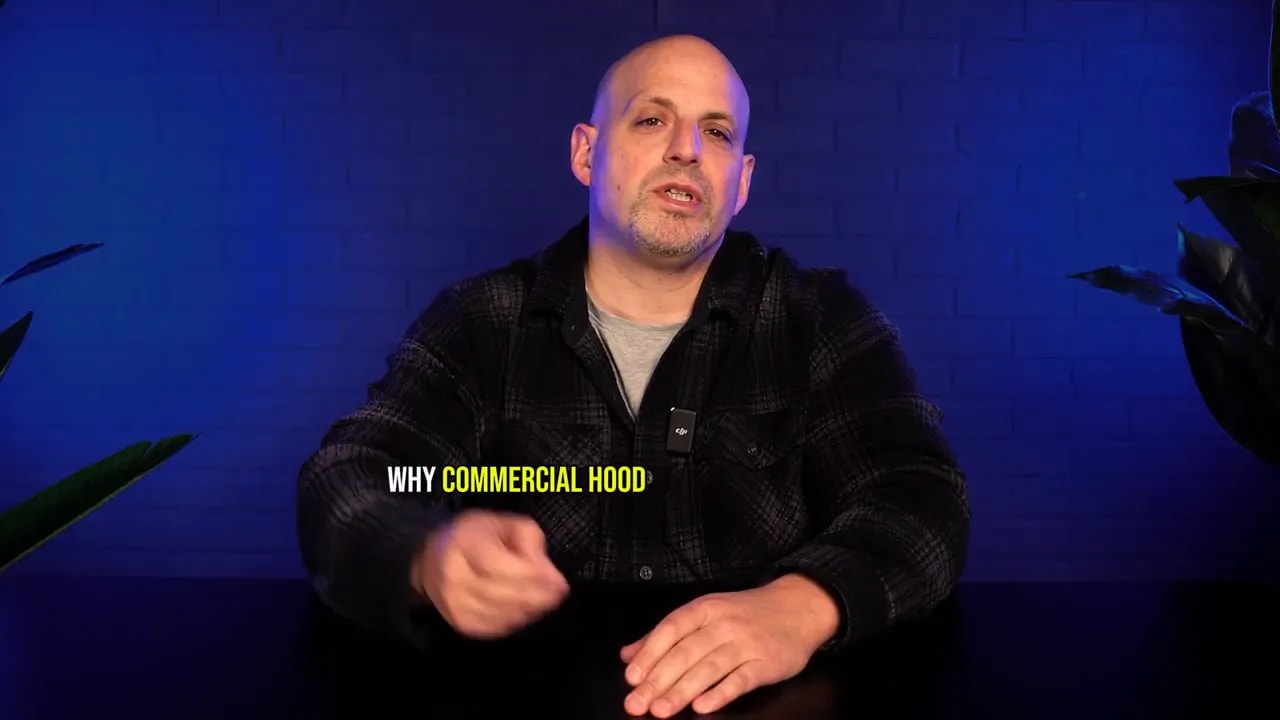 Business coach talking about commercial hood cleaning franchise opportunities on video