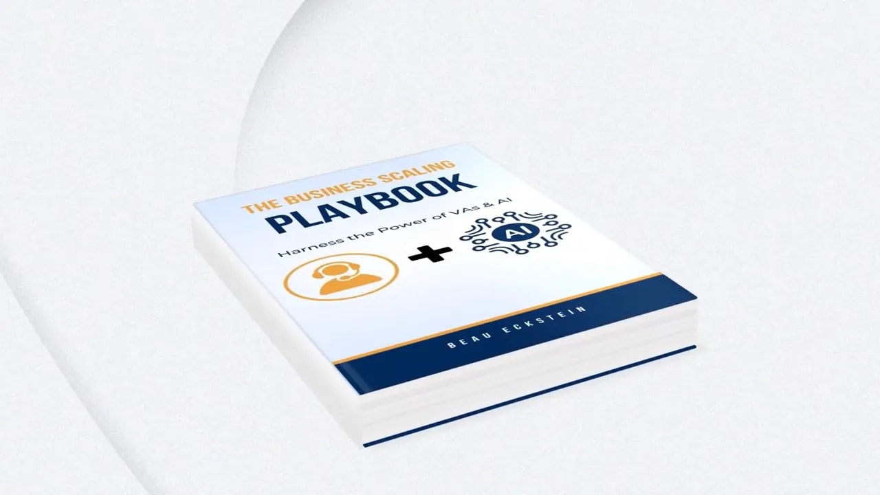 Book titled “The Business Scaling Playbook” on a white background