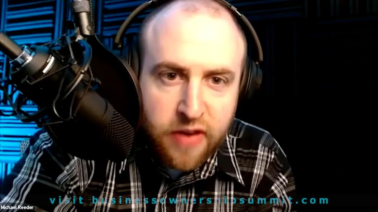 Podcast presenter at mic explaining depreciation and accelerated tax write-offs