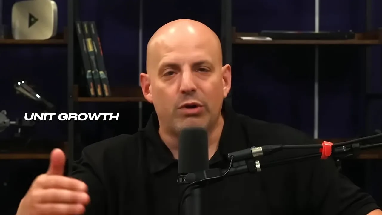 On-screen text reading Unit Growth