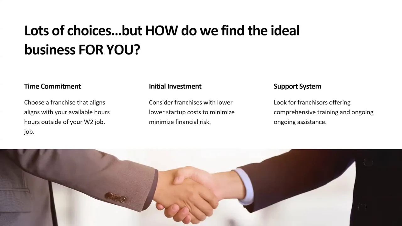 slide titled How to fund your franchise with bullet points about SBA and financing