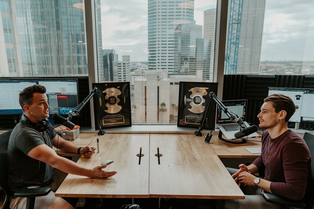 investing podcast microphone business discussion