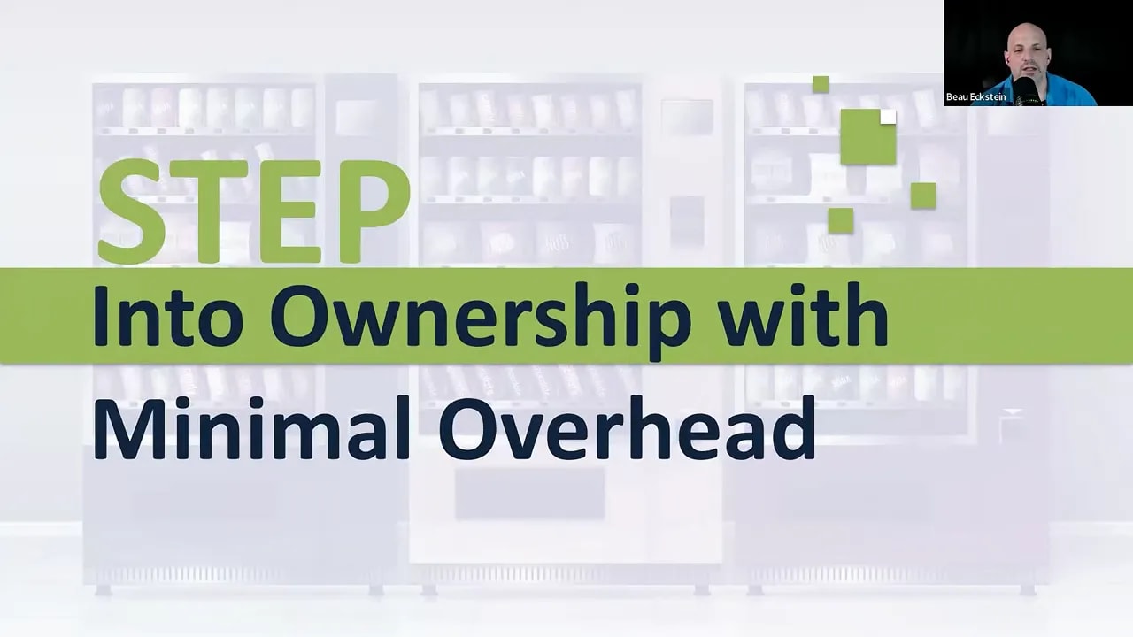 slide showing step into ownership with minimal overhead