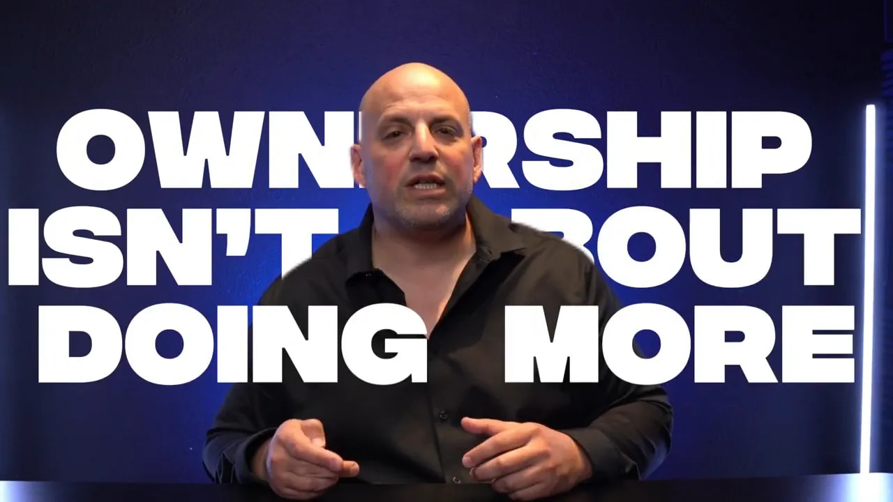 Business ownership coach explaining that ownership is about directing energy into a growing asset