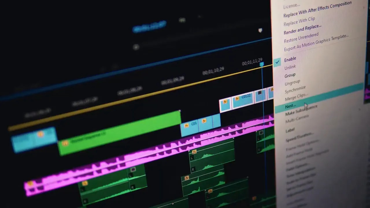 Close-up screenshot of a video editing timeline showing how drafts are reviewed and refined